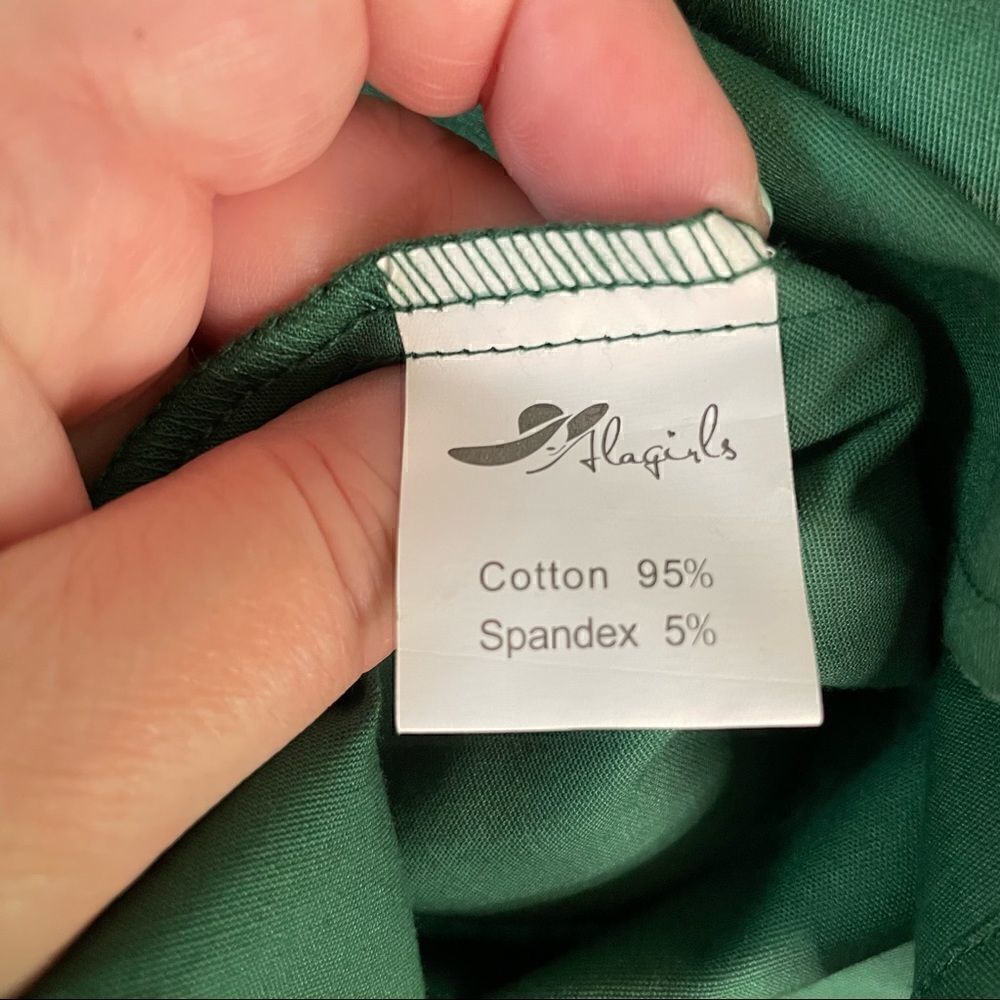 Alagirls Green Retro A-Line Dress - Picture 6 of 6